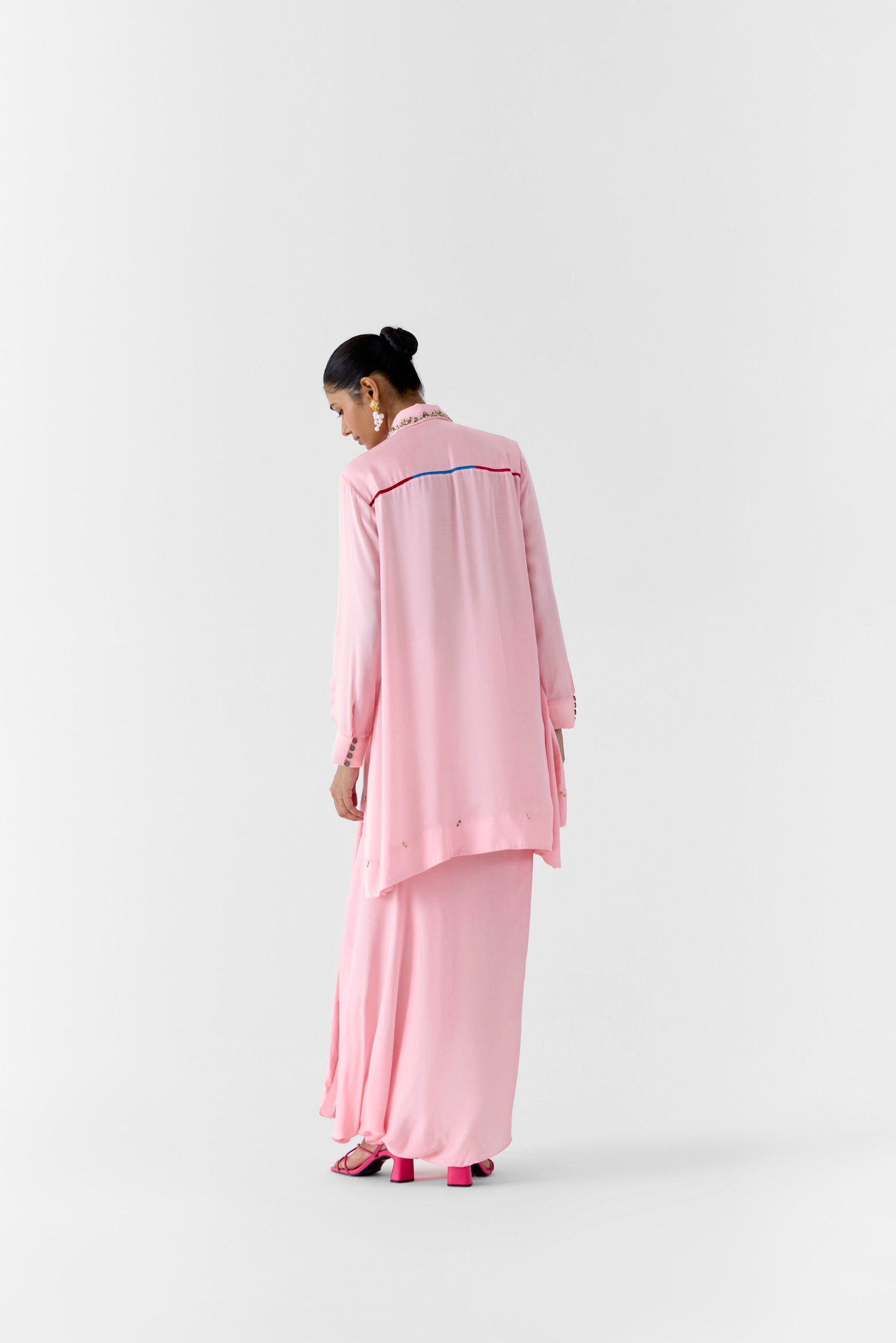 Moonstone Asymmetric Shirt & Knot Skirt - alternate view
