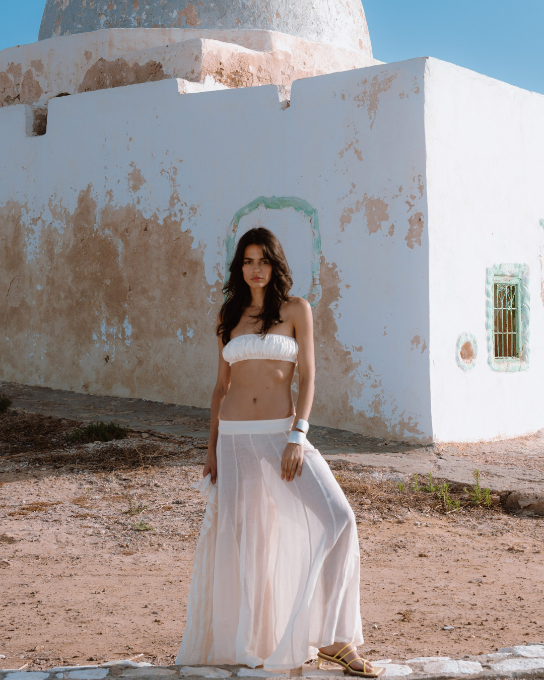 Calypso Palazzo Pants White - alternate view