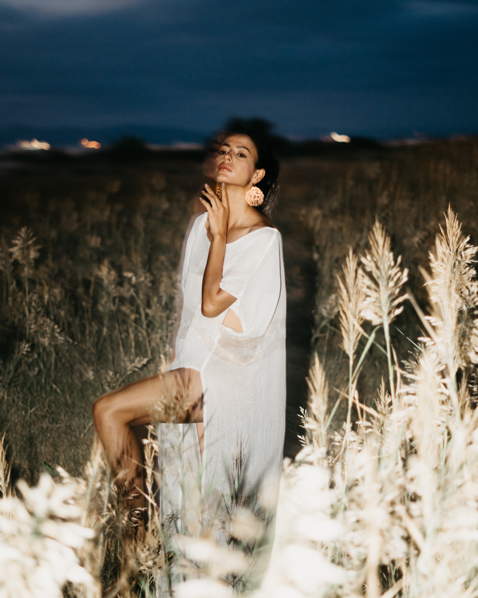 Athena Kaftan White White - alternate view
