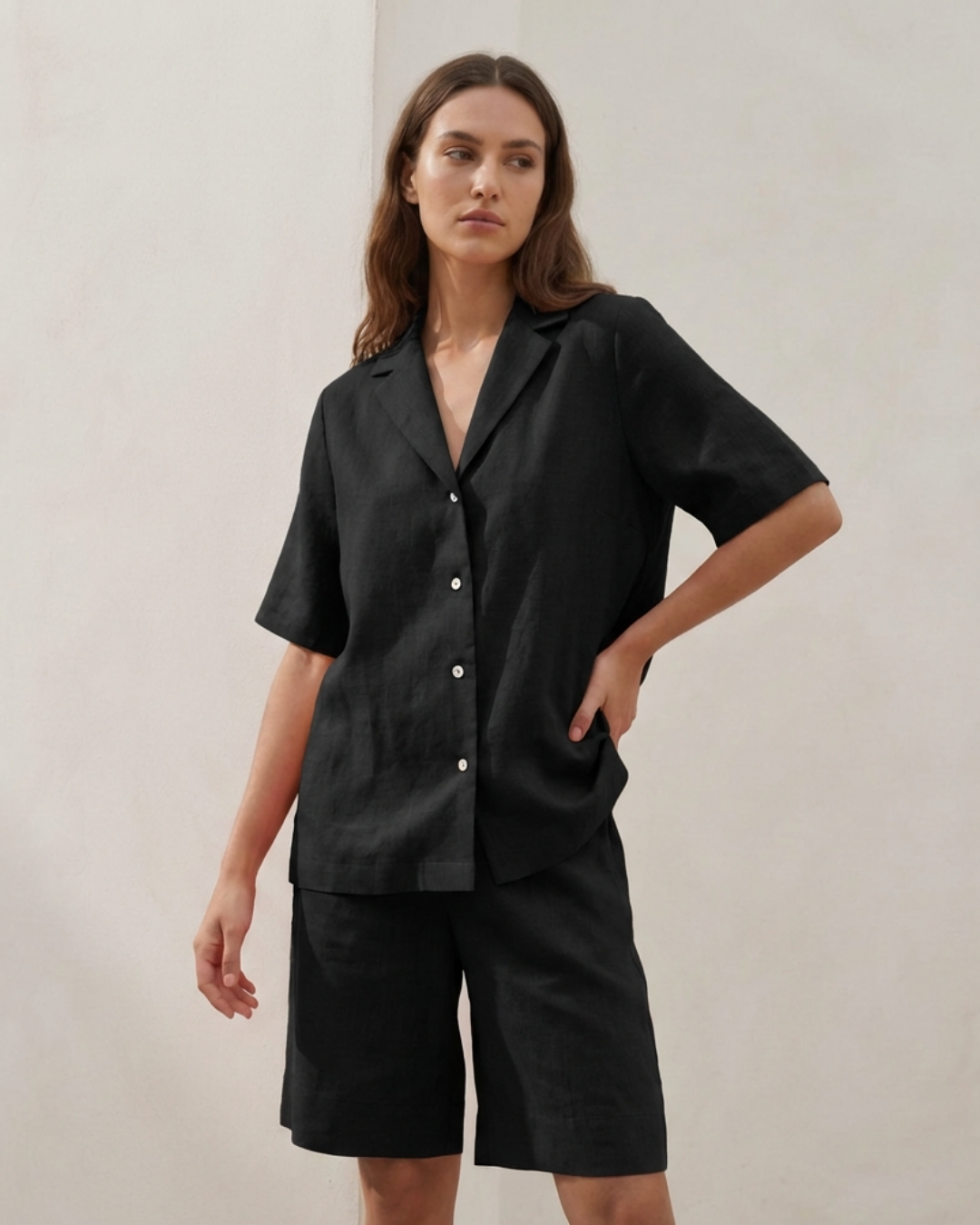 Kyoto Linen Co-Ord Black