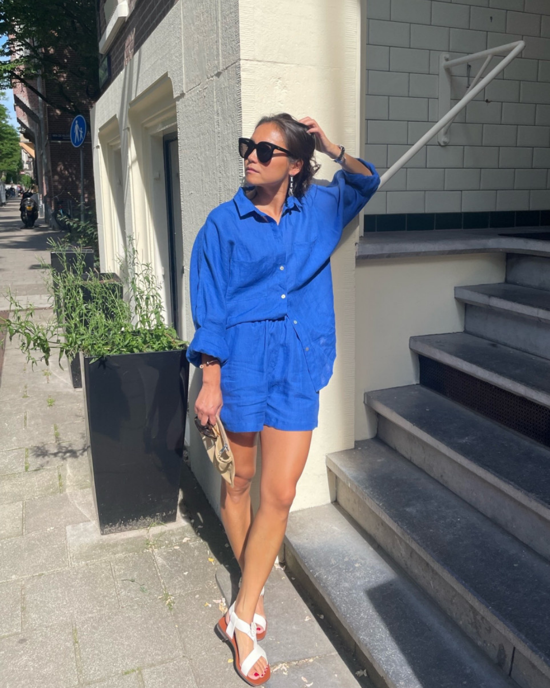Havana  Linen Set Electric Blue