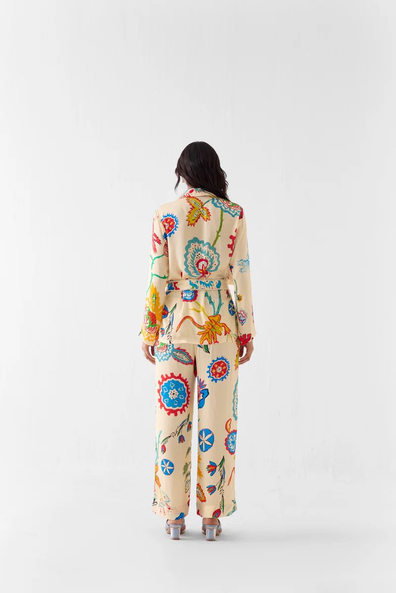 Sanganer Blazer Shirt & Trousers Co-ord - alternate view