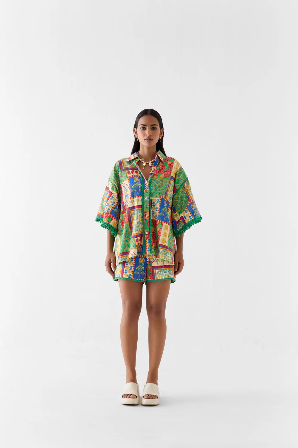 Johari Crop Top & Gathered Shirt