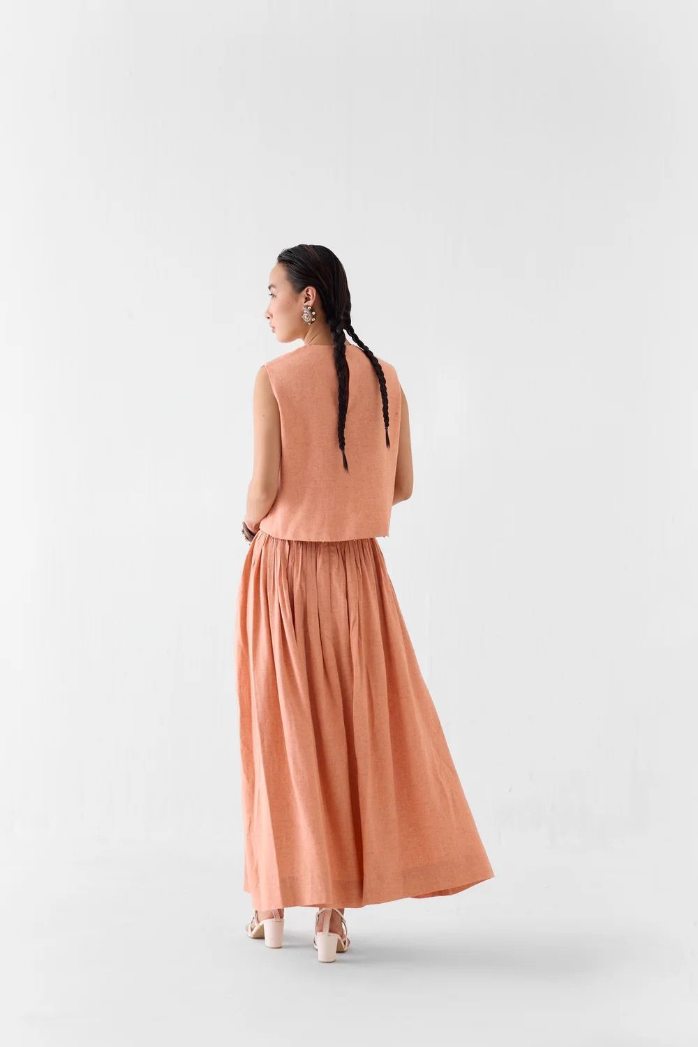 Sahara Linen Crop Top & Skirt - alternate view