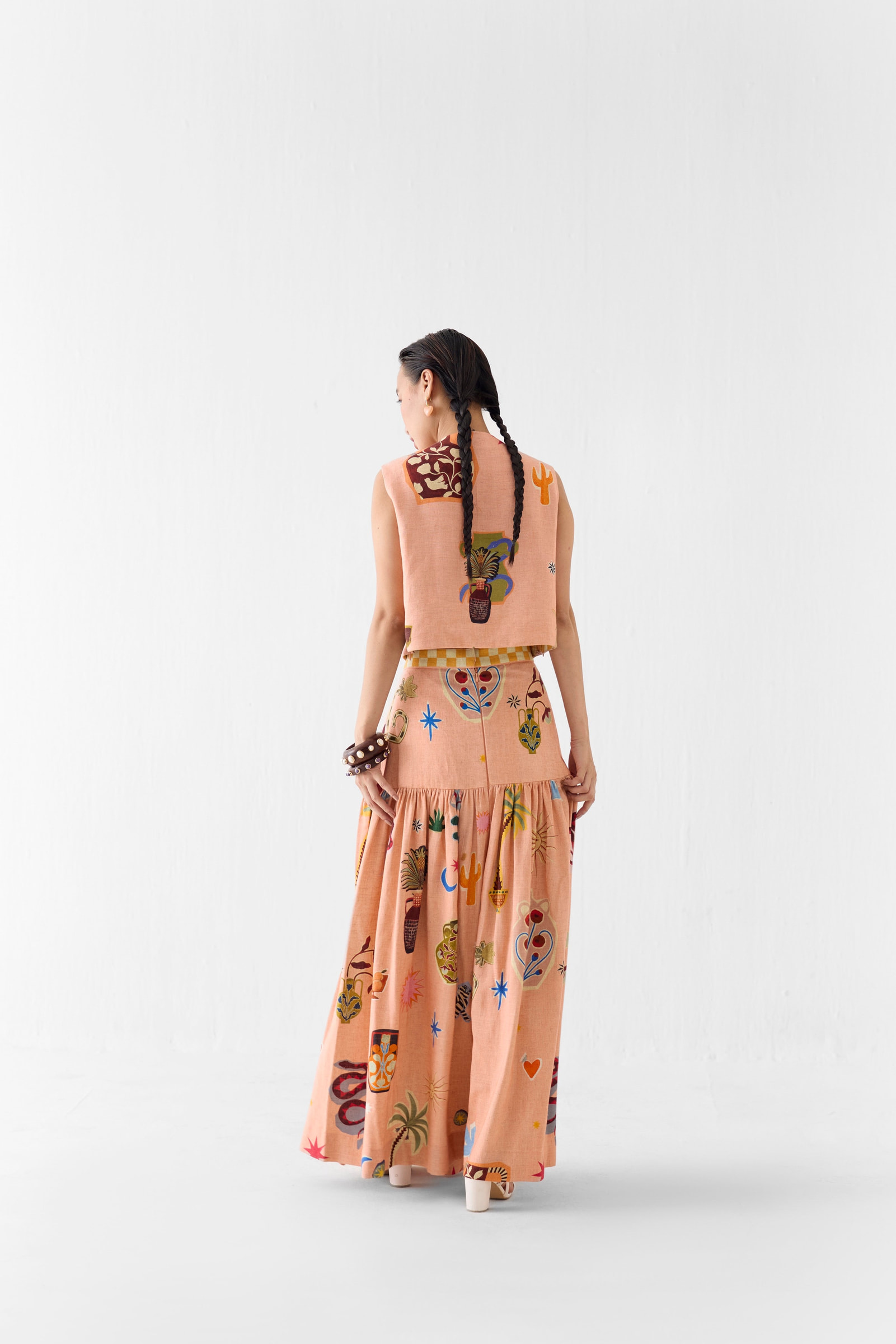 Pottery Crop Top & Gathered Skirt - alternate view