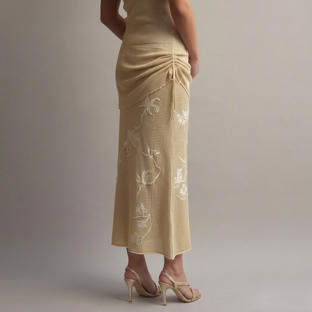 Luca Wrap Skirt Yellow Gold - alternate view