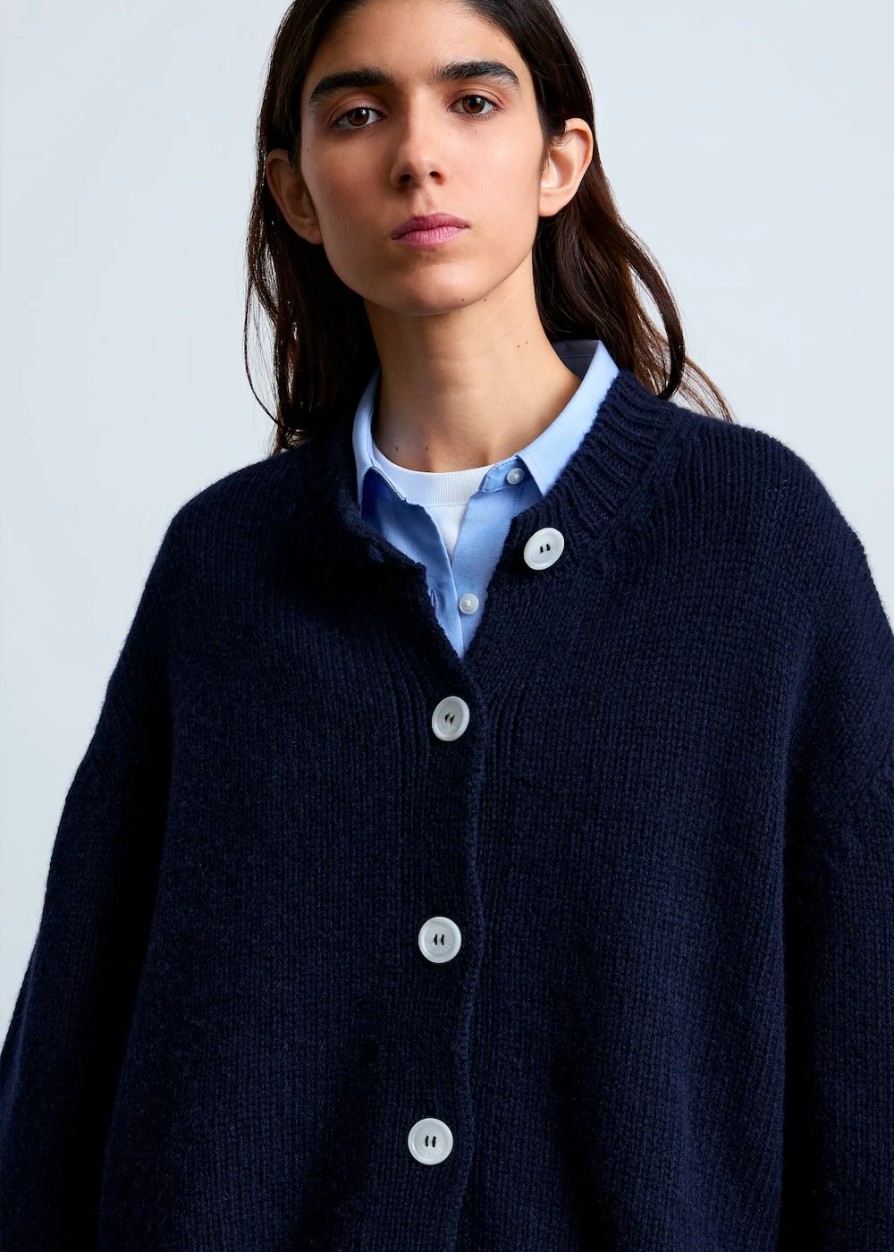 Emma Cardigan Blue - alternate view