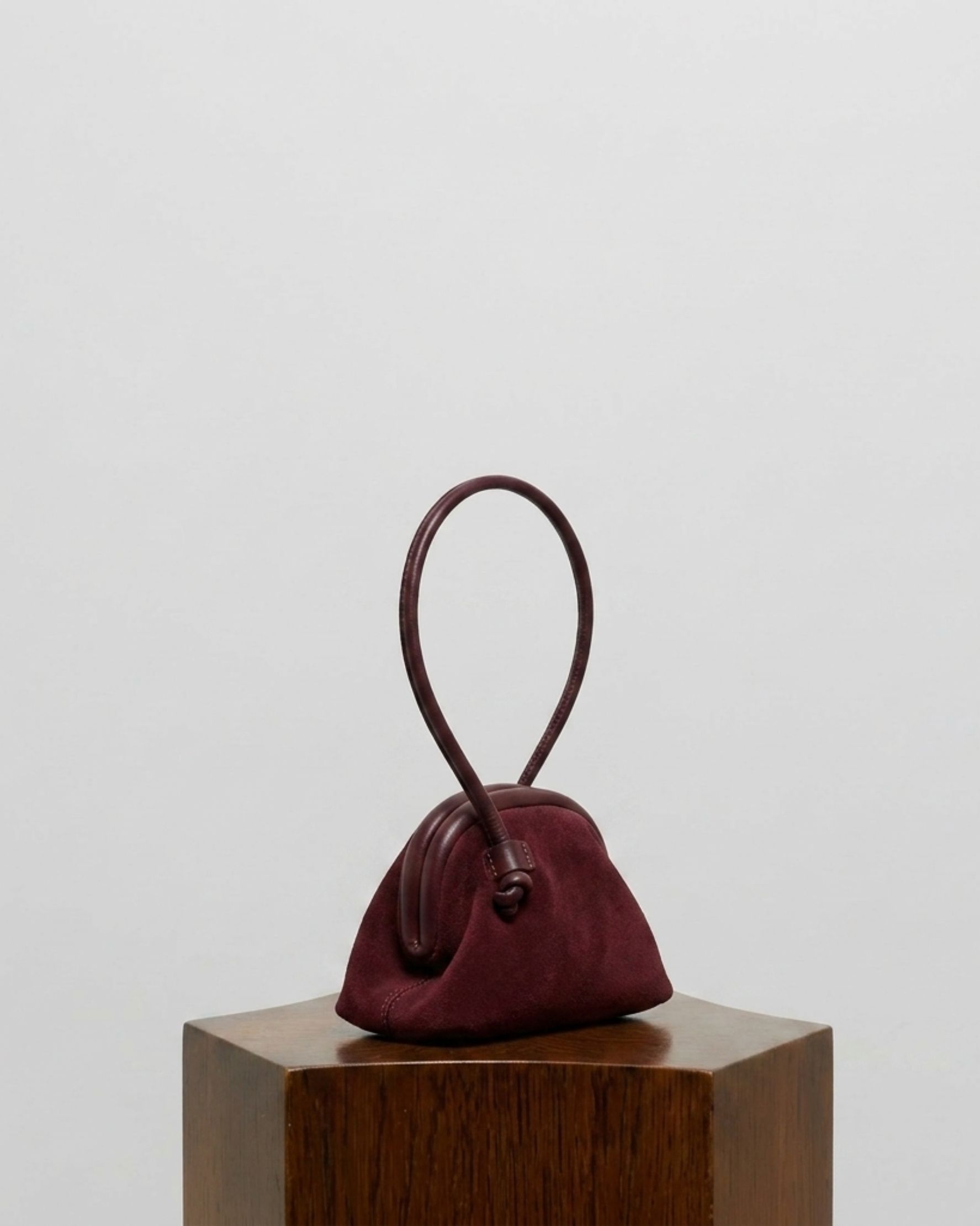 Micro Mini Money Bag in Suede - alternate view