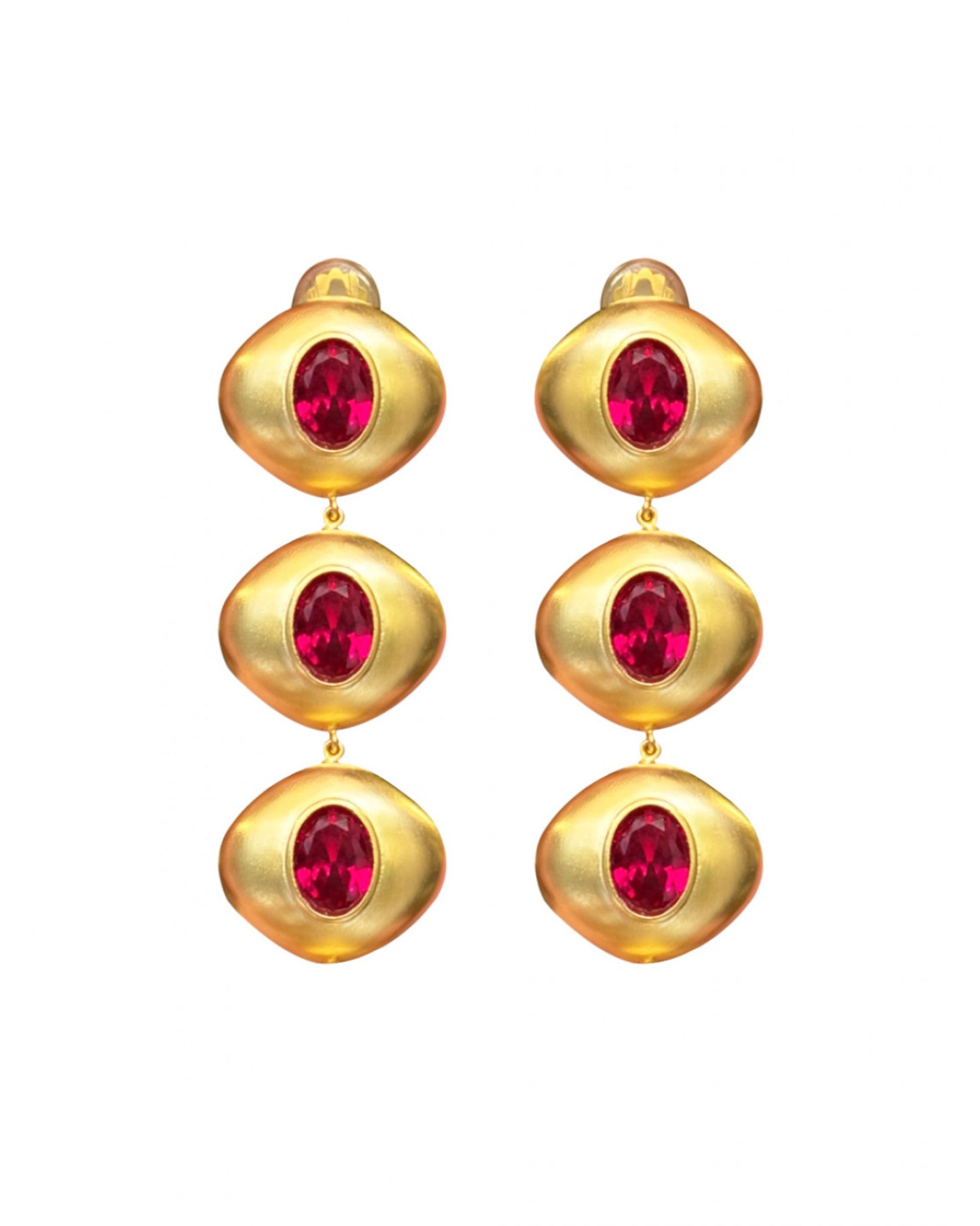 Chopra Ruby Matte Earrings