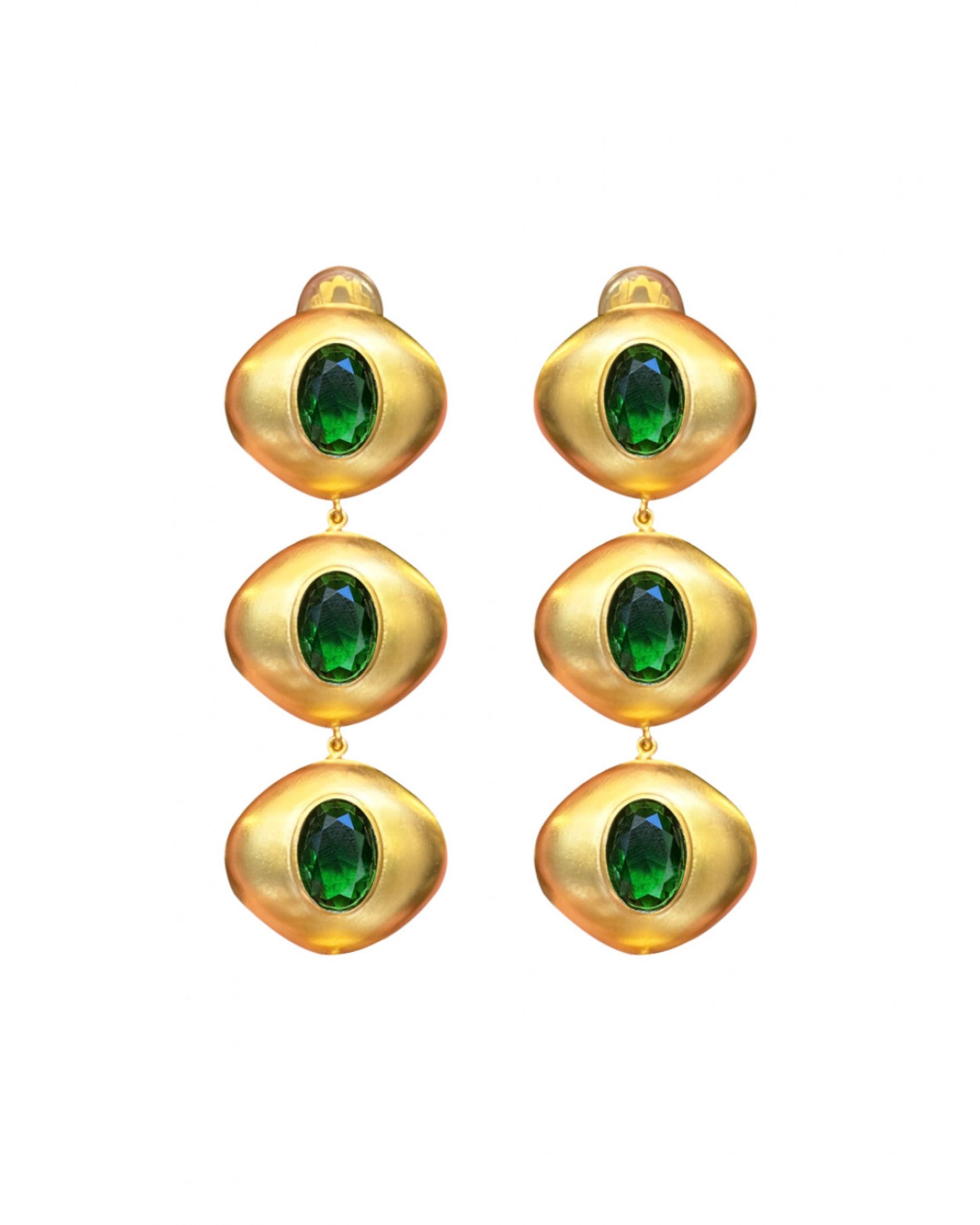 Chopra Emerald Matte Earrings
