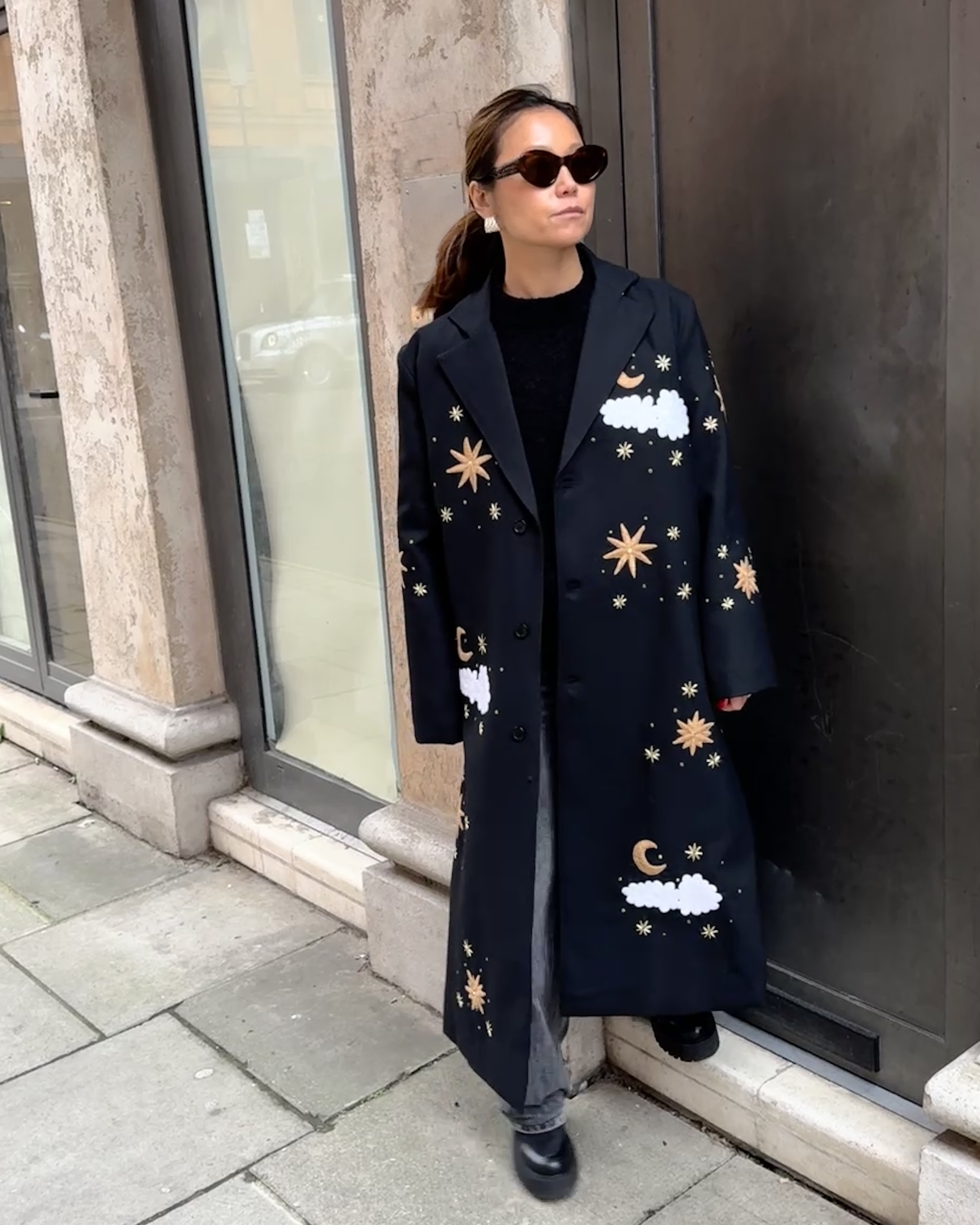 Moon And Cloud Coat In Wool