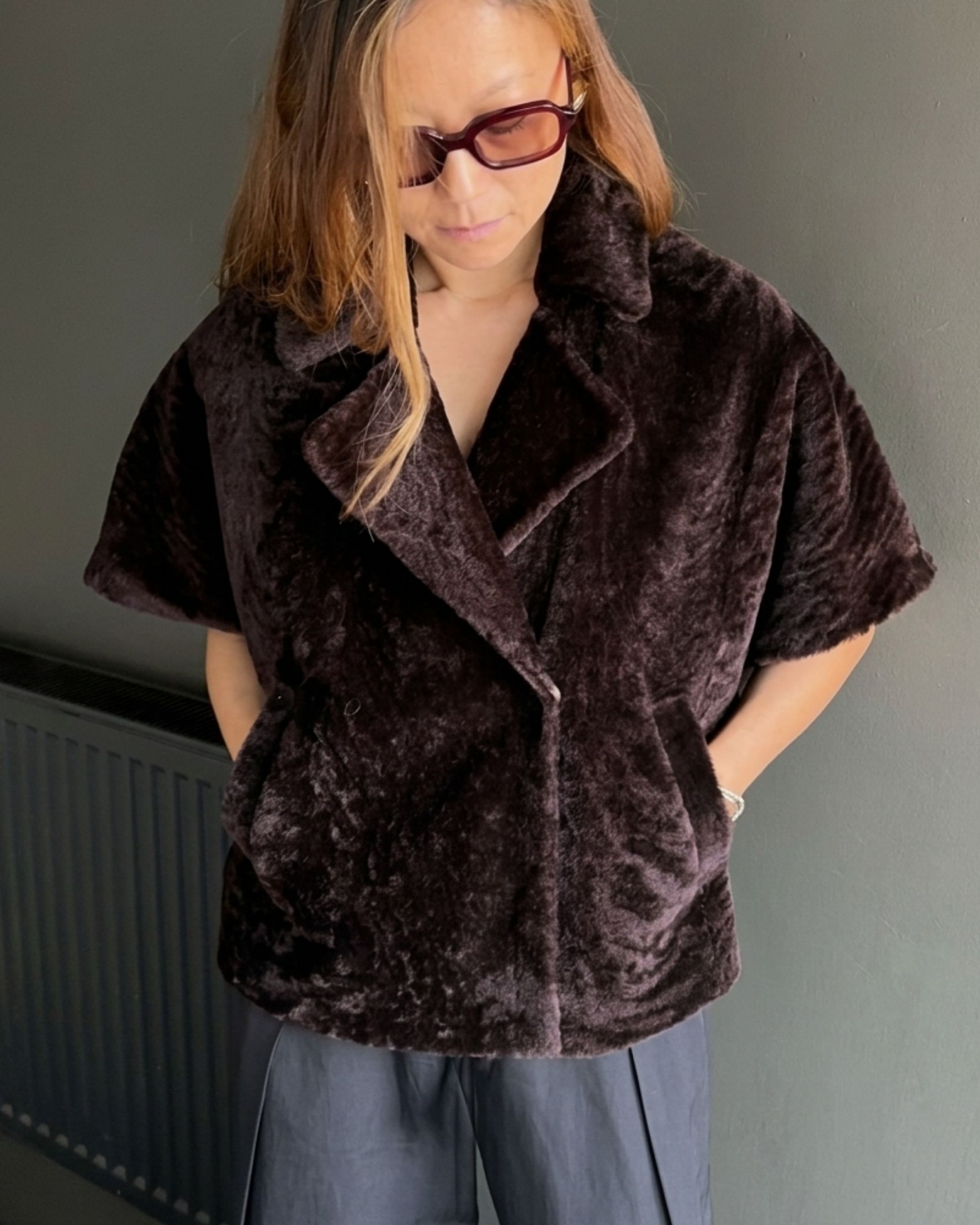 Armonia Shearling Coat Brown