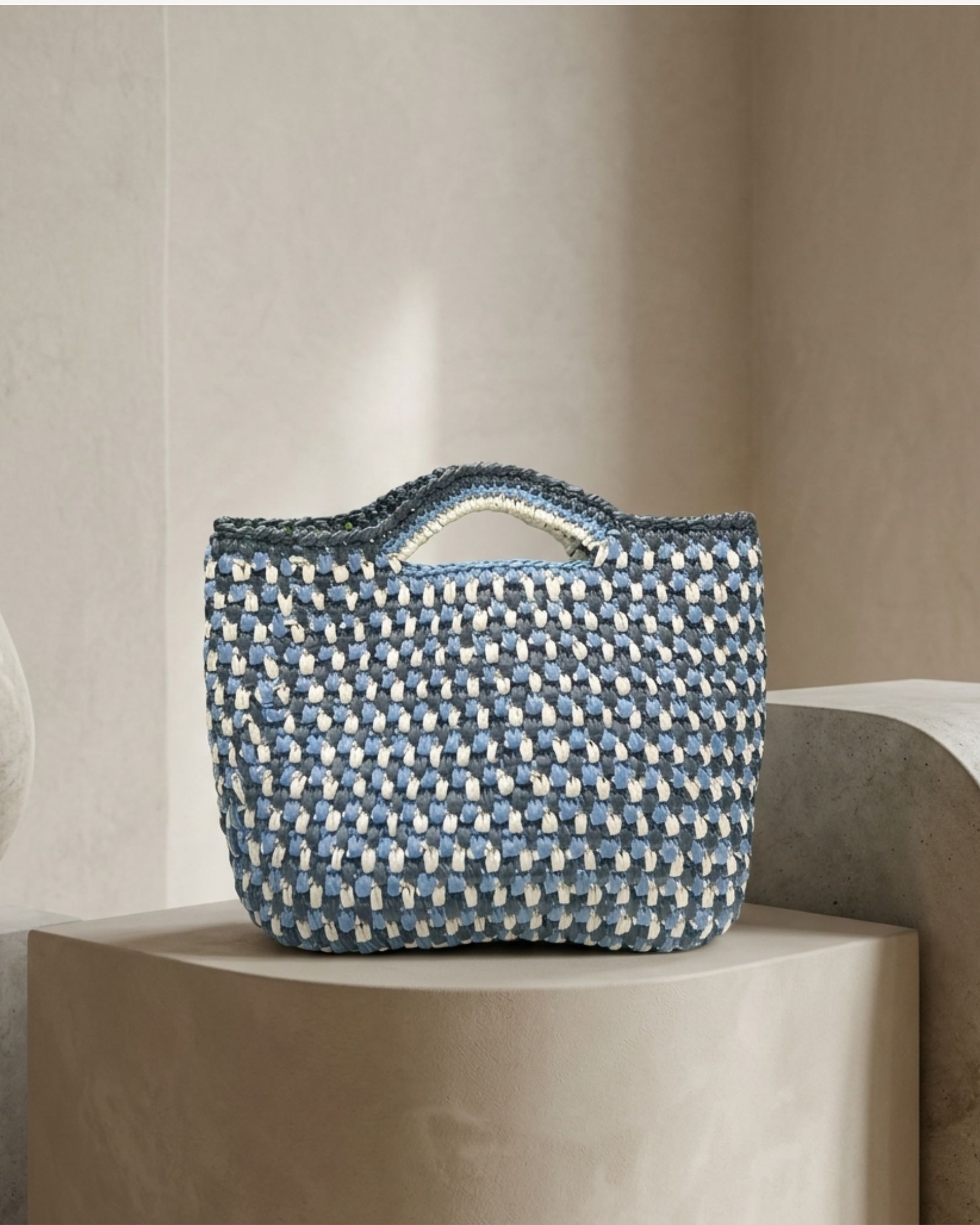Basket Bag Black/Blue/Grey
