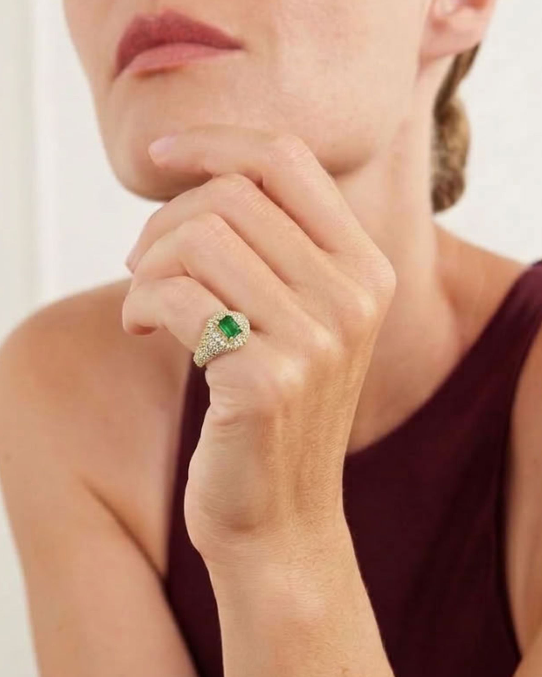 Green Signet Ring - alternate view
