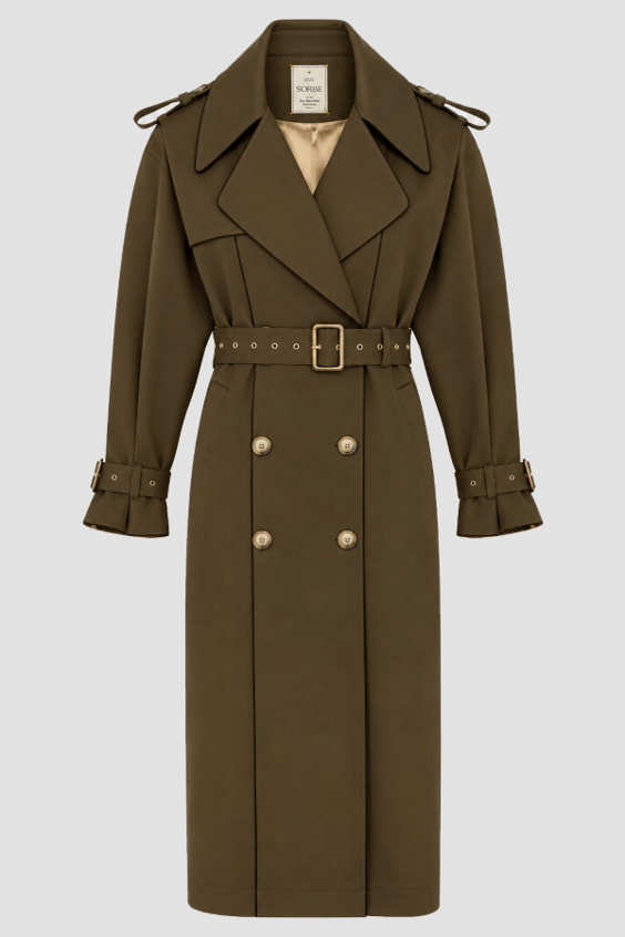 The Masculine Trench Khaki