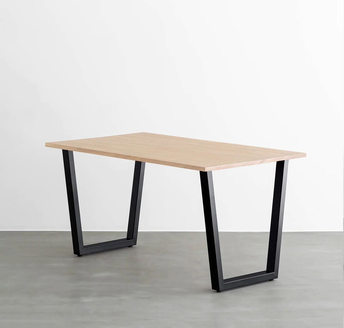 THE TABLE / ラバーウッド ナチュラル×Black Steel×W150 - 200cm
