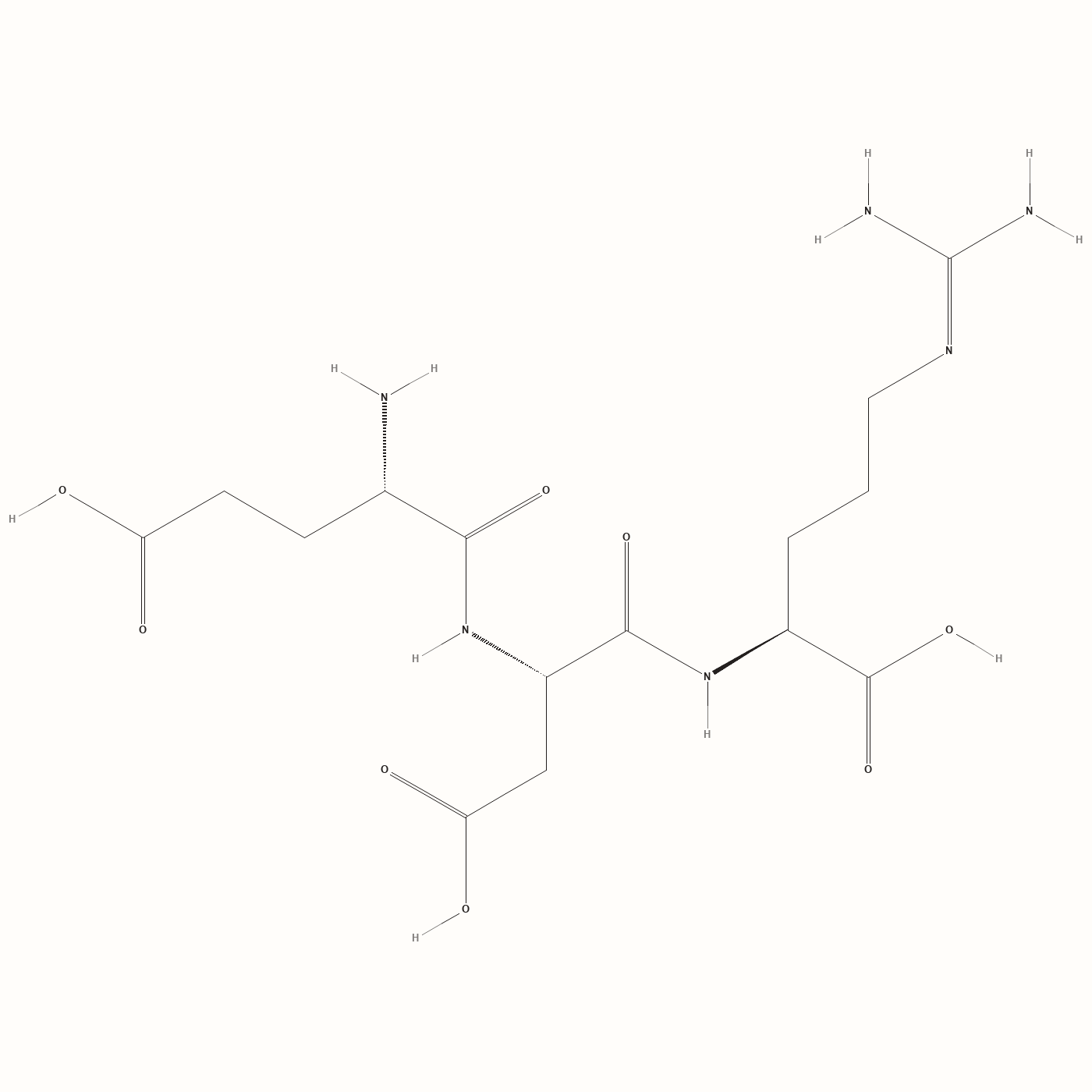 Pinealon molecular structure, a synthetic tripeptide research compound