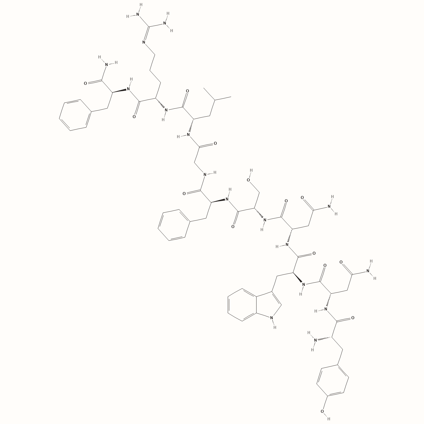 Kisspeptin-10 molecular structure, a KISS1R receptor agonist peptide