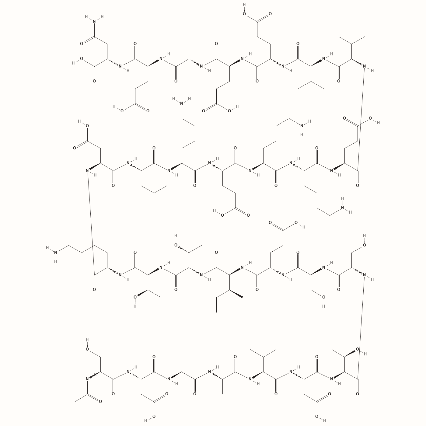 Thymosin alpha-1 molecular structure, an immunomodulatory peptide