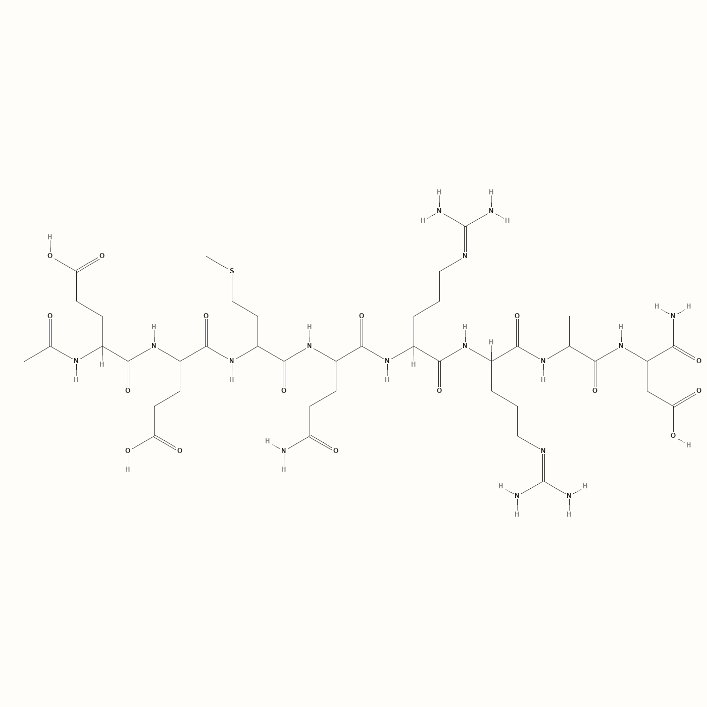 SNAP-8 molecular structure, an acetyl octapeptide (Argireline analog)
