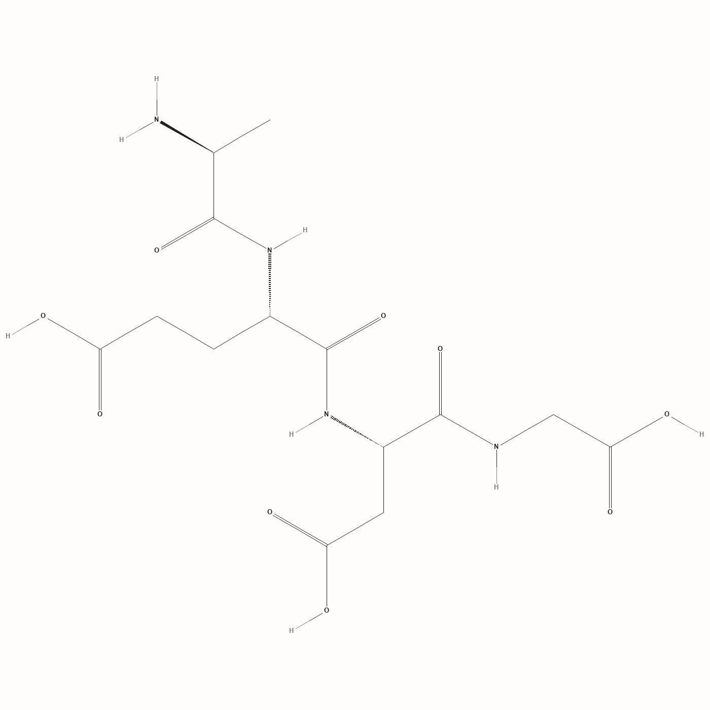 Epitalon molecular structure, a synthetic tetrapeptide research compound