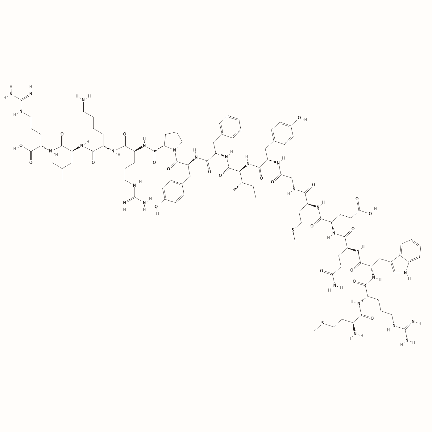 MOTS-c molecular structure, a mitochondrial-derived research peptide