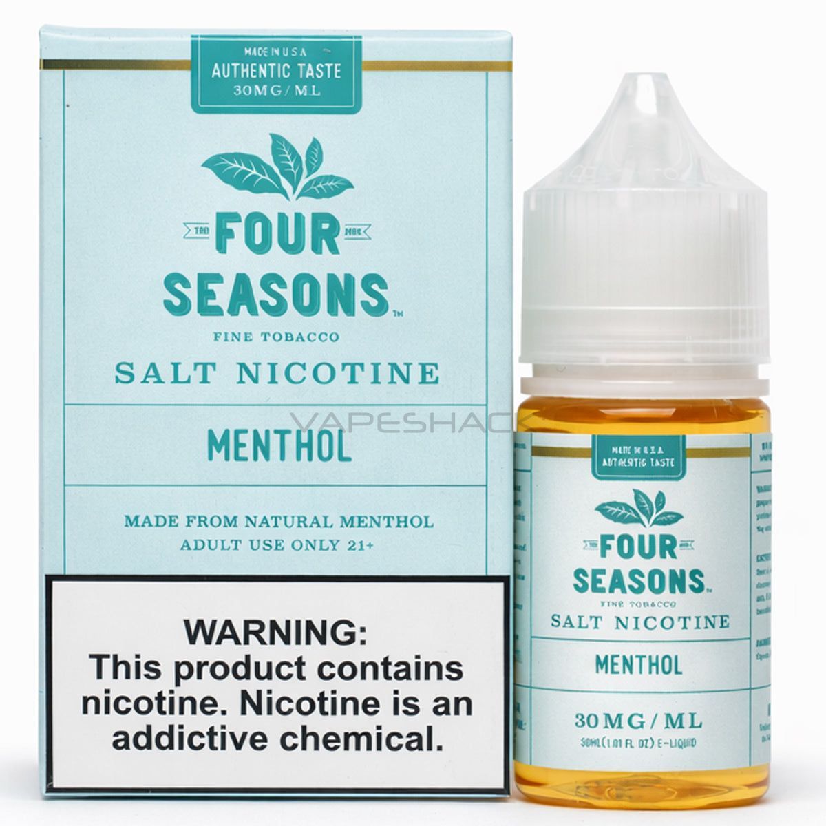 four seasons ry4 tobacco Vape Juice: - 60 mL Salt Nic Four Seasons  Vape Shack