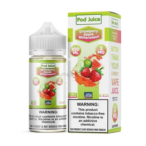 Strawberry Apple Watermelon - Pod Juice E-Liquid - 100ML
