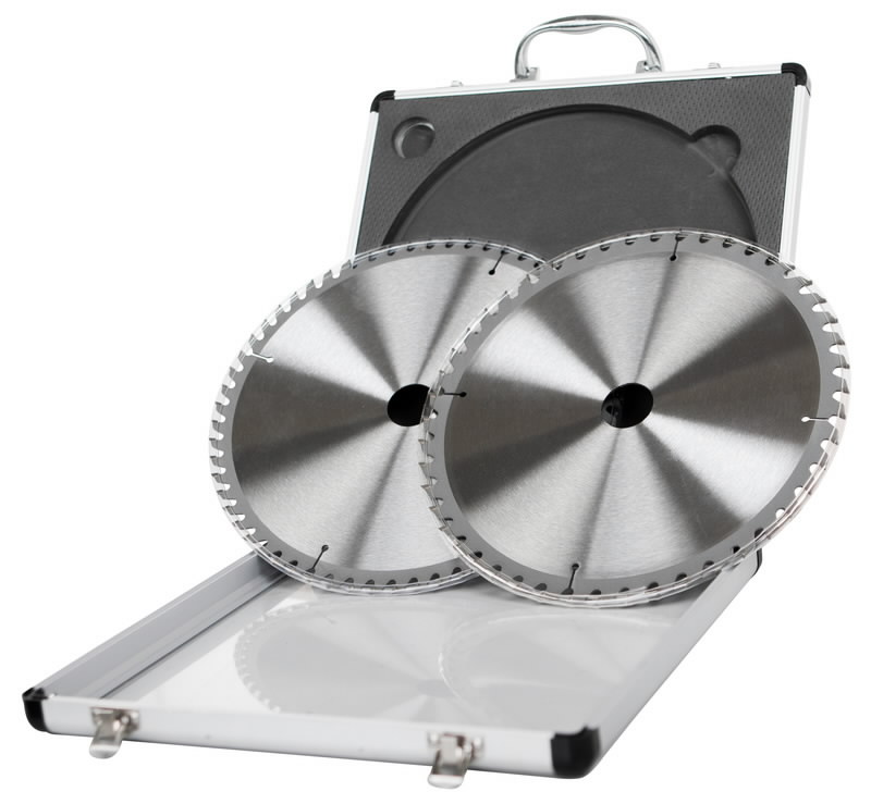 Set 2 Discos Sierra 10" (48 y 60 Dientes) Madera/Aluminio Scheppach — vista lateral