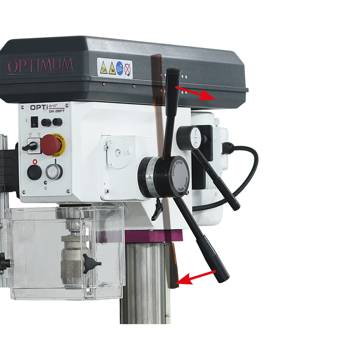 Set taladro de columna Optimum OPTIdrill DH 24FT con prensa incluida - vista 2