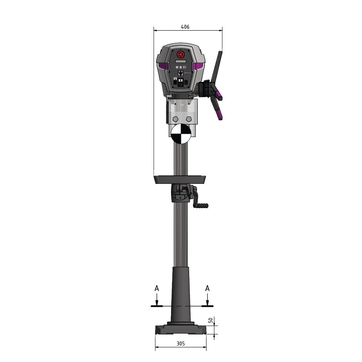 Taladro de columna Optimum OPTIdrill DP 26 - vista 7