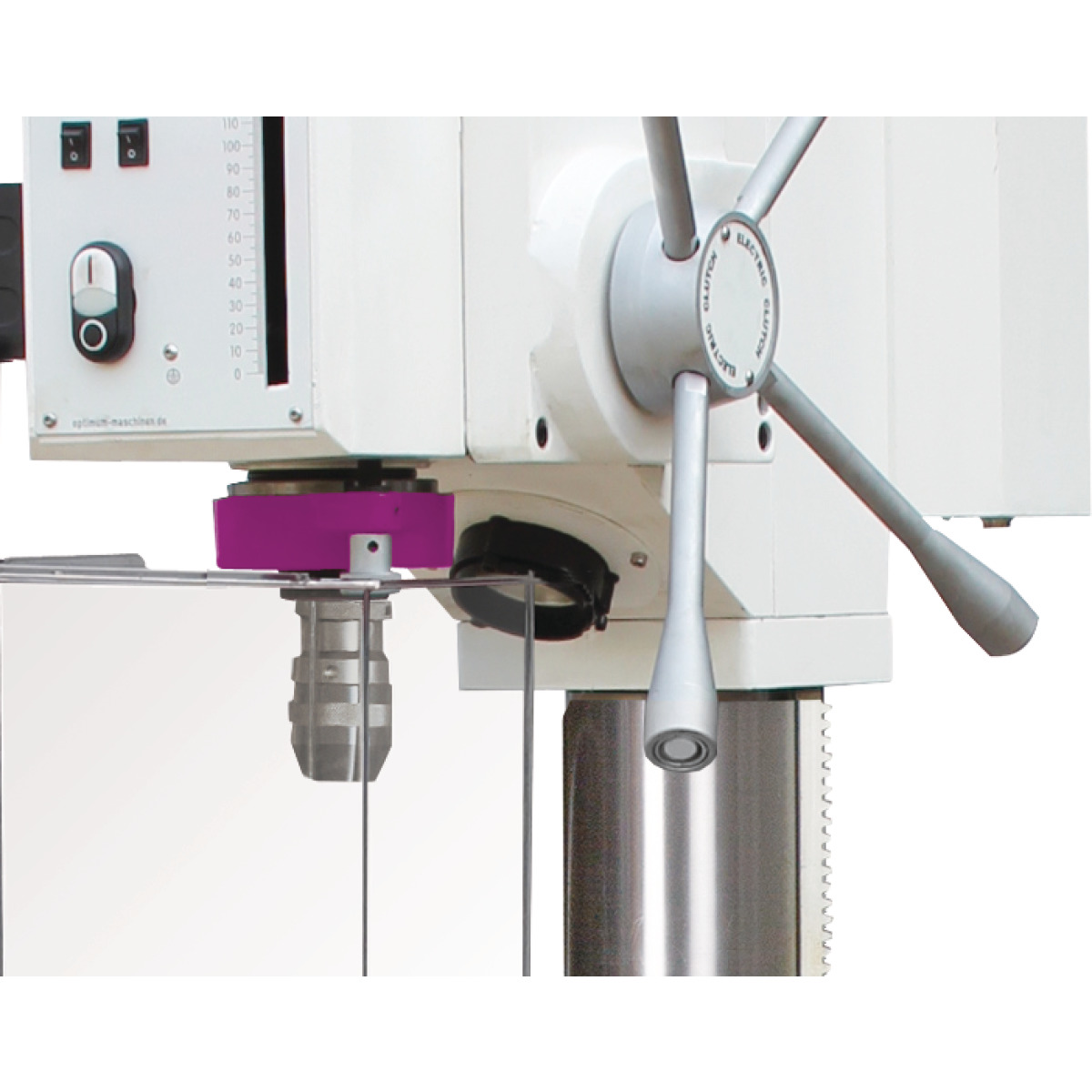 Taladro de columna de sobremesa Optimum OPTIdrill DH 26GT con engranajes de poliamida - vista 3