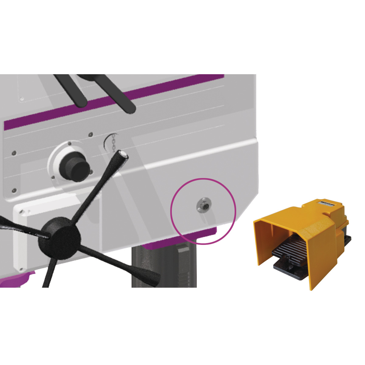 Taladro de engranajes Optimum OPTIdrill DH 55 - vista 3