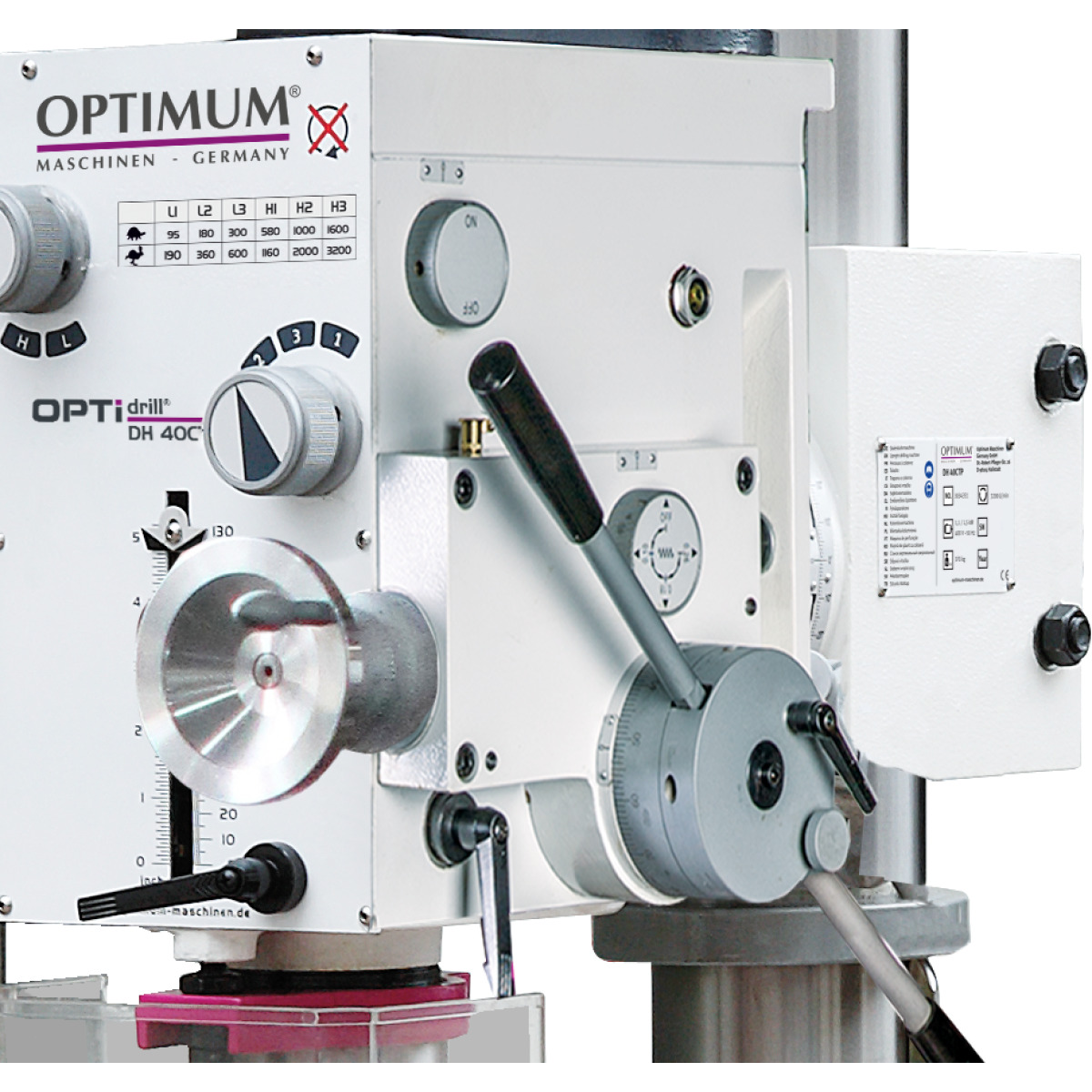 Optimum OPTIdrill DH 40CTP taladro de columna engranado con mesa cruzada - vista 5