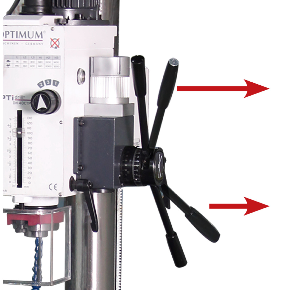 Taladro de columna engranado Optimum OPTIdrill DH 40 CTPE - vista 3