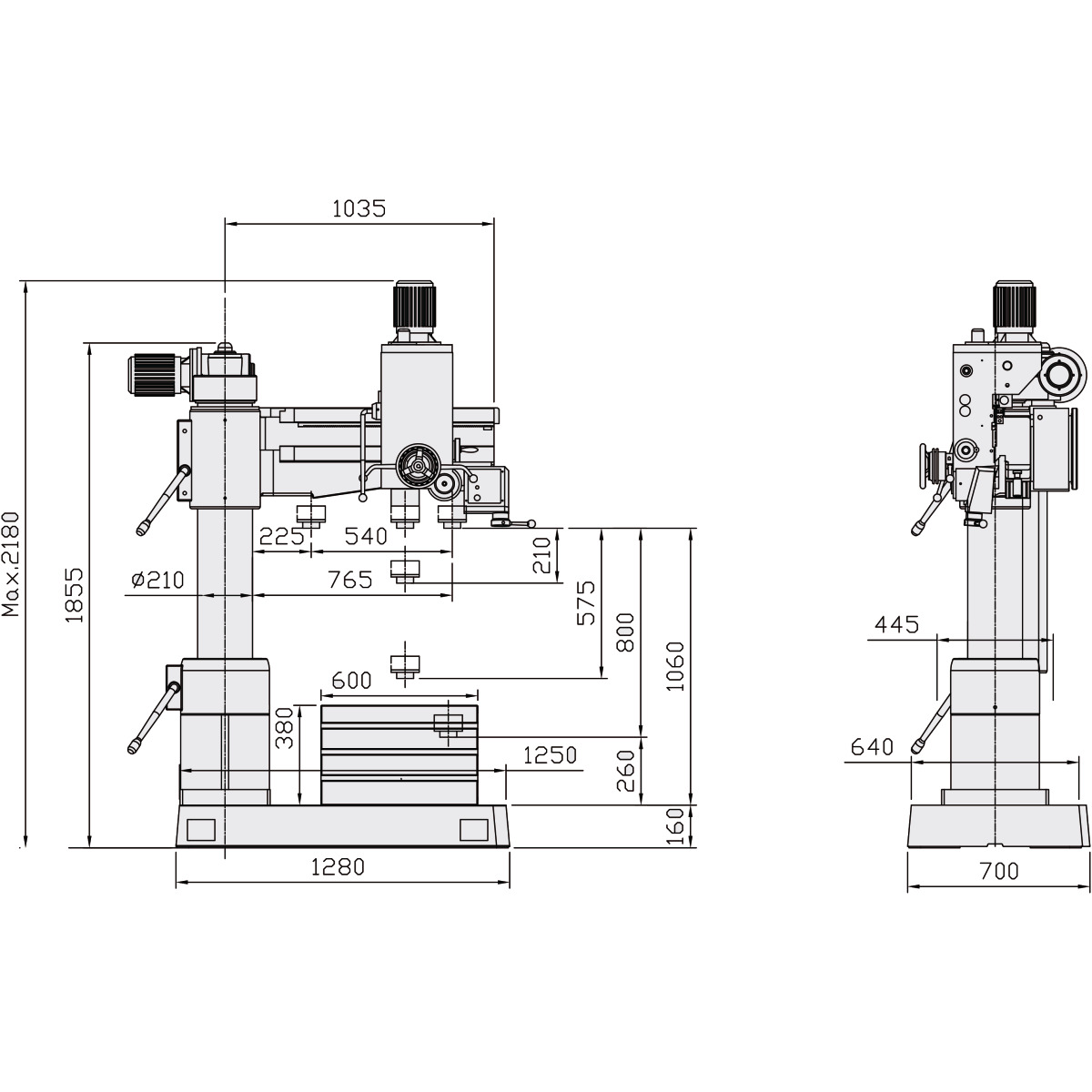 Taladradora radial Optimum OPTIdrill RD 4 de precisión - vista 5