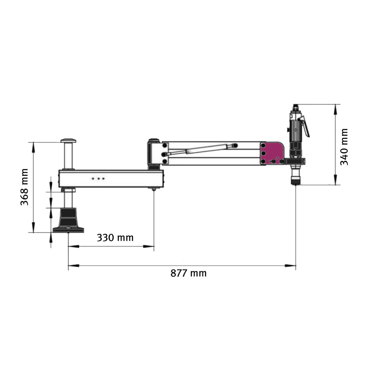 Roscadoras de brazo articulado Optimum OPTIdrill DG 24 / DGP 16 - vista 4