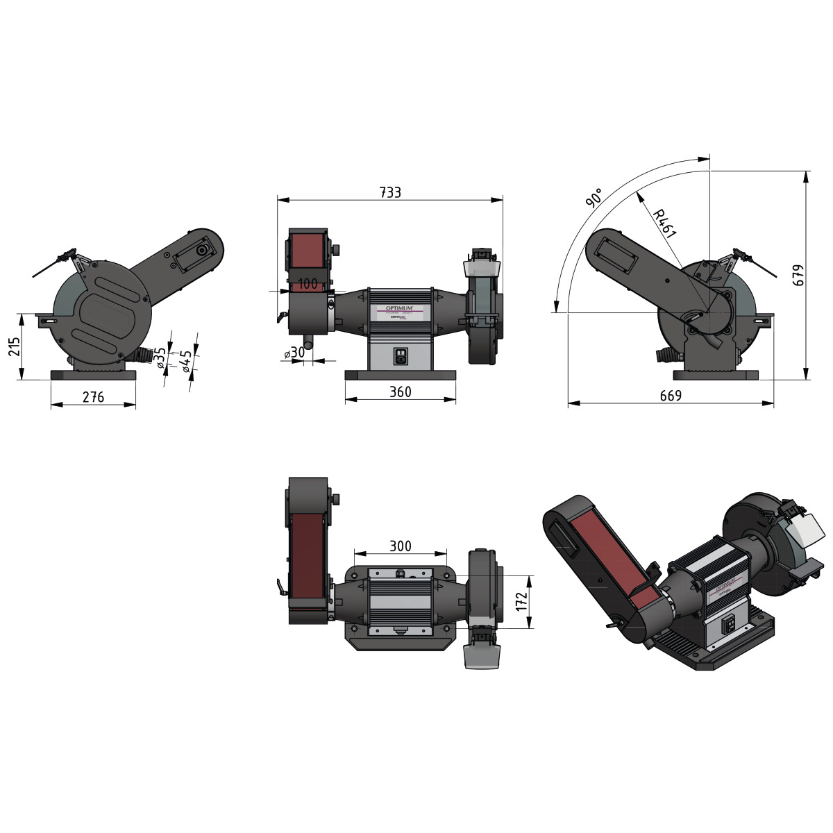 Optimum OPTIgrind GU 30S rectificadora universal - vista 5