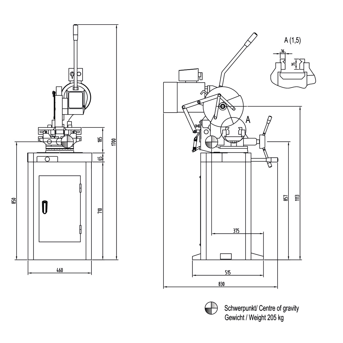Sierra circular manual para metal Optimum OPTIsaw CS 275 - vista 5