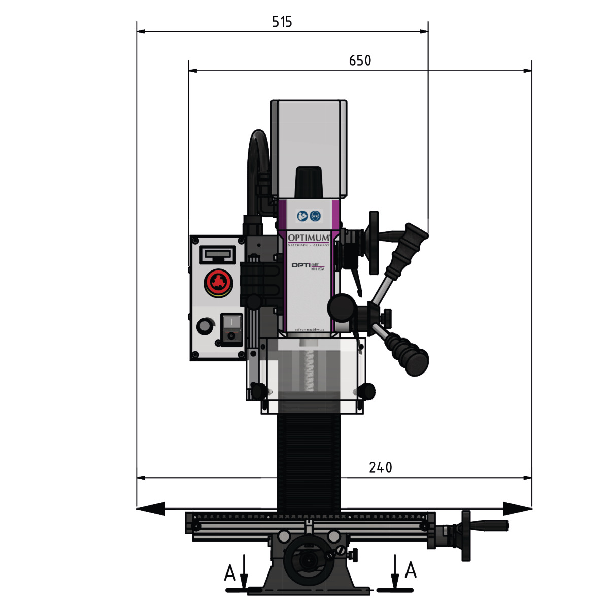 Fresadora compacta Optimum OPTImill MH 15V - vista 4