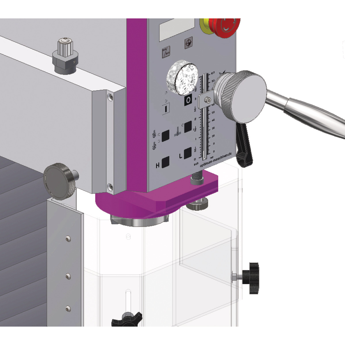 Optimum OPTImill MH 35G — Fresadora-Taladradora Precisión con Caja Manual - vista 3