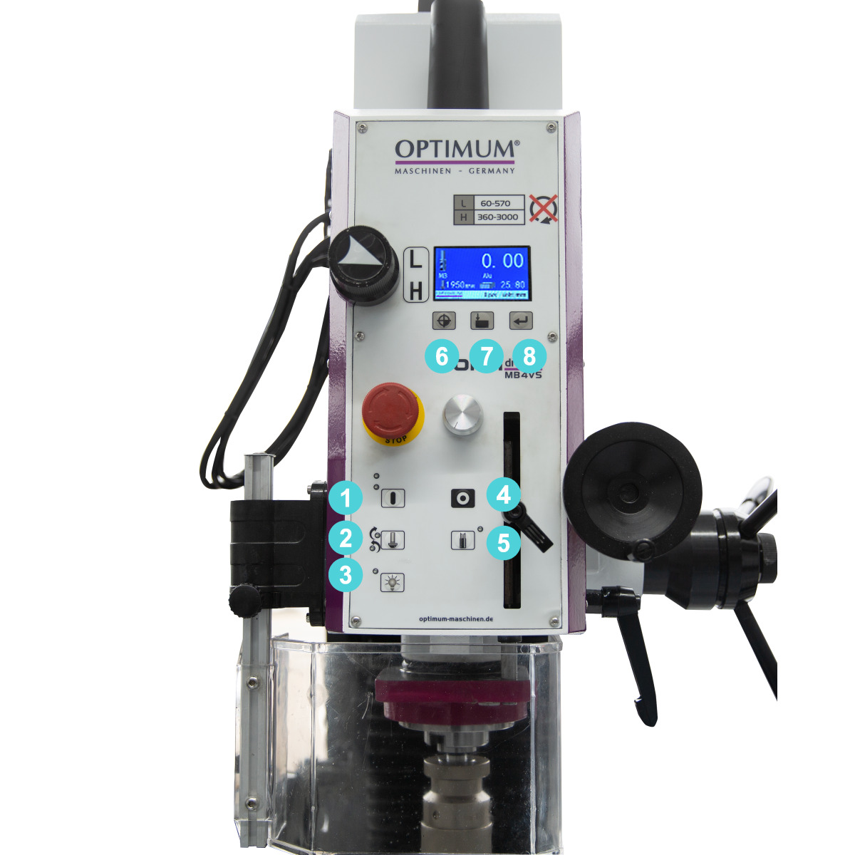 Optimum OPTImill MB 4SV — Fresadora-Taladradora Universal con Servomotor - vista 3