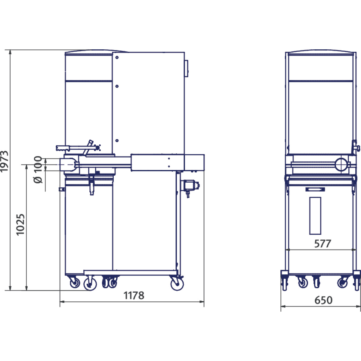 Colector de polvo de aire limpio Holzkraft RLA compacto H3 - vista 2