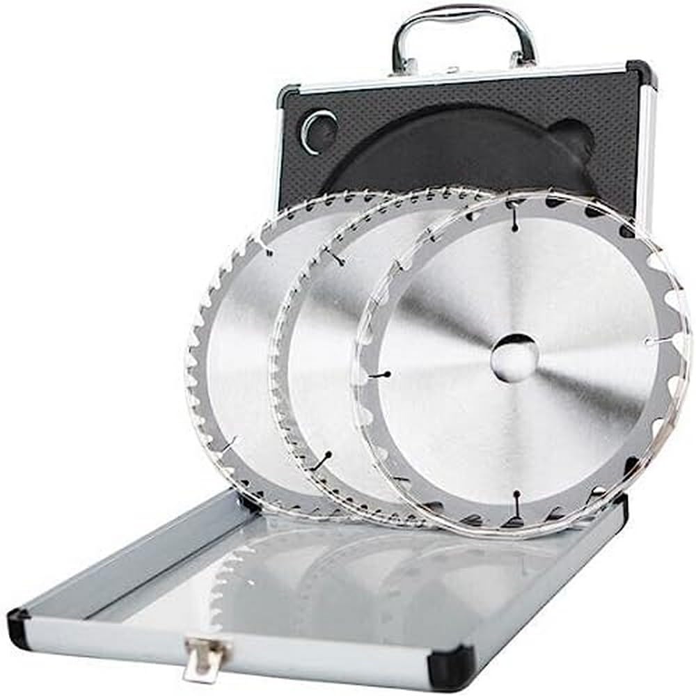 Set 2 Discos Sierra 10" Scheppach - 48 y 60 Dientes, Madera y Aluminio — vista lateral