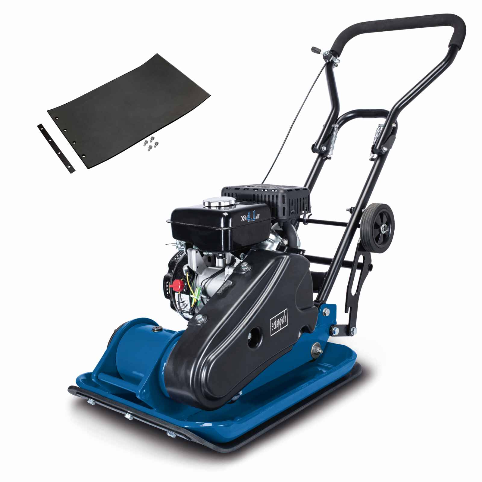 Placa Compactadora 5.6hp 17kn - Scheppach — uso real