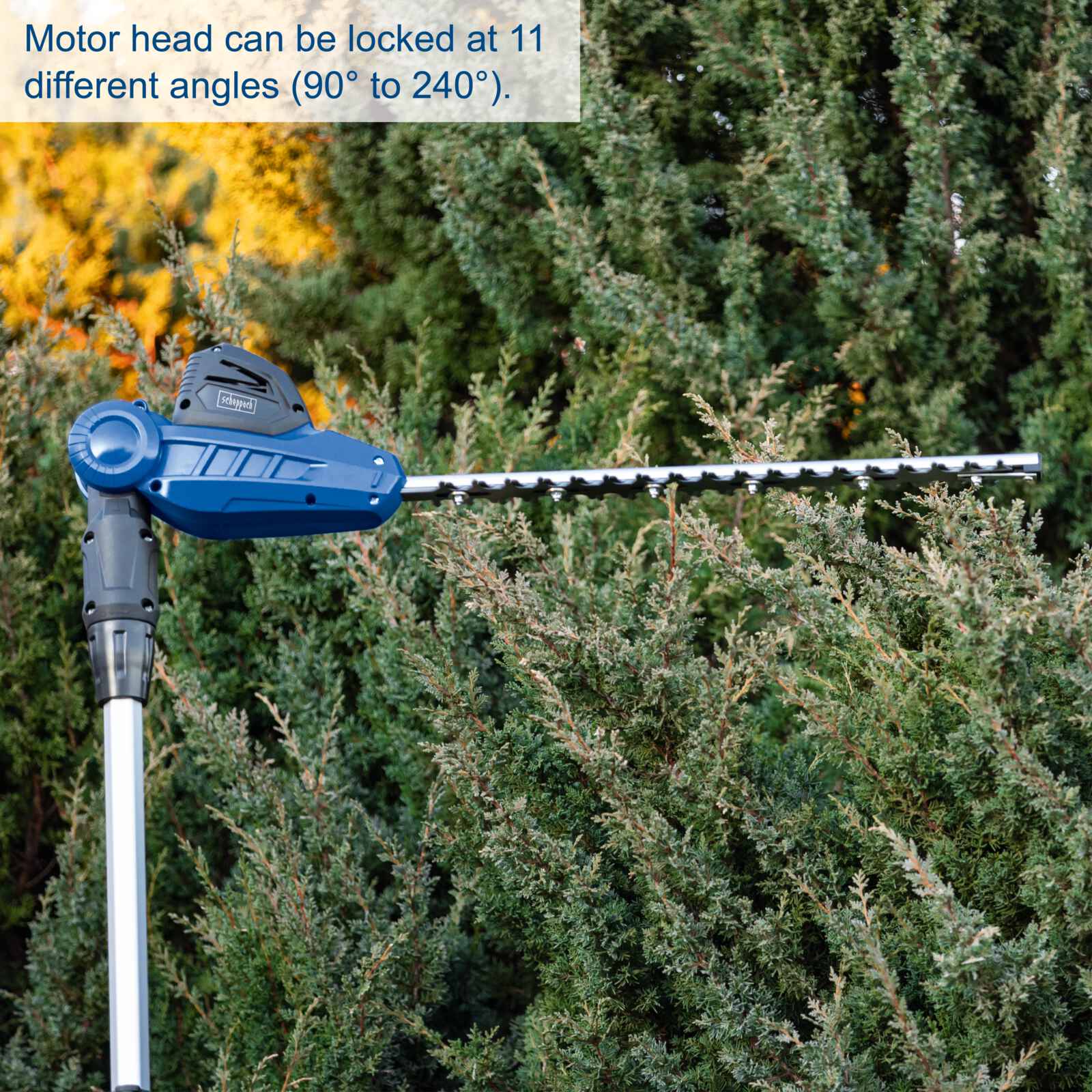 Cortasetos Telescópico Inalámbrico Scheppach 20V – 410 mm de Corte con Extensión de 2.6 m — vista 10