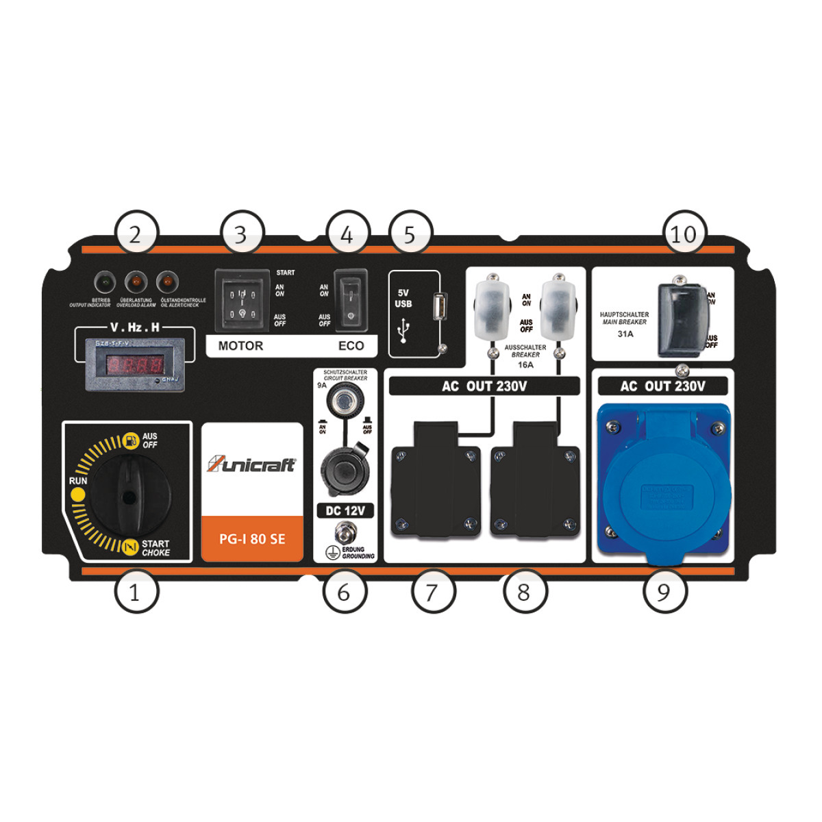 Unicraft PG-I 80 SE generador inverter - vista 5
