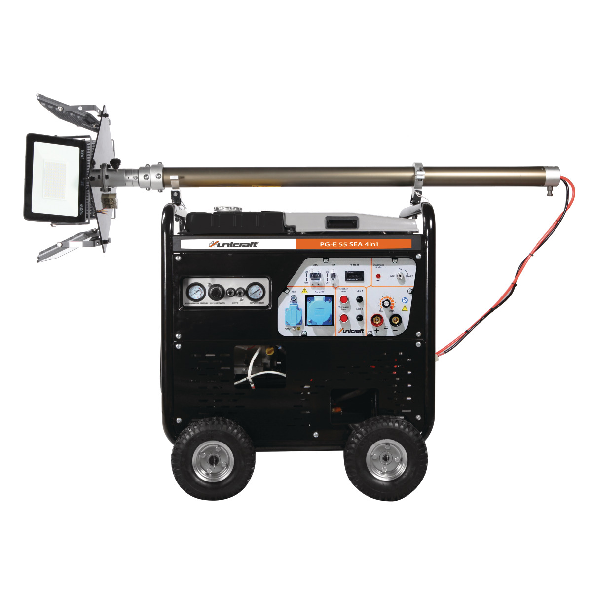 Motosoldadora motocompresor con generador y luz de trabajo Unicraft PG-E 55 SEA 4 in 1 - vista 4