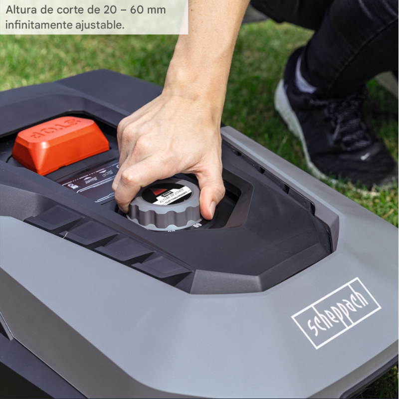 Robot Corta Pasto Cortacésped Scheppach 900m² - WiFi, Altura Regulable — vista 15