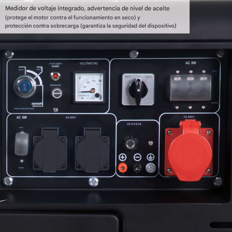 Generador Diésel 5000W Scheppach Black Edition - Trifásico y Monofásico, Arranque Eléctrico — vista 19